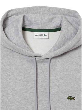 Felpa Lacoste SH9623 Grigio per Uomo