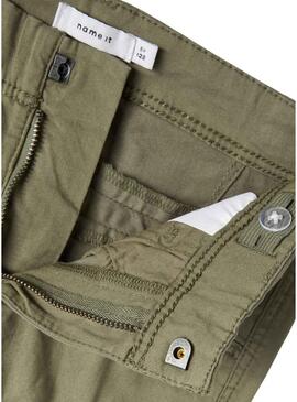 Pantaloni Name It Bango Cargo verde per Bambino