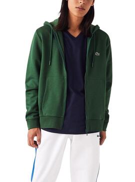 Felpa Lacoste Basic Verde per Uomo