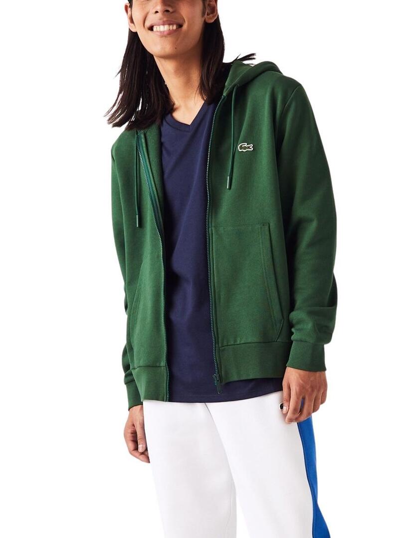 Felpa Lacoste Basic Verde per Uomo