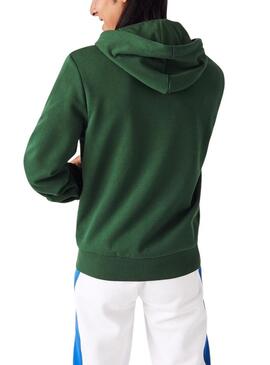 Felpa Lacoste Basic Verde per Uomo