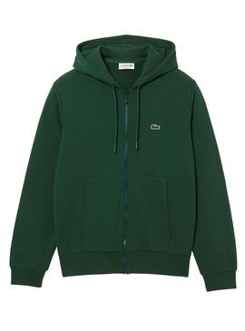 Felpa Lacoste Basic Verde per Uomo