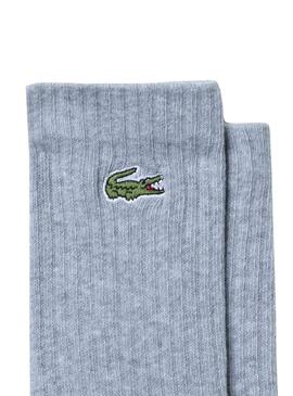 Pack 3 Calzini Lacoste High Basics Grigio