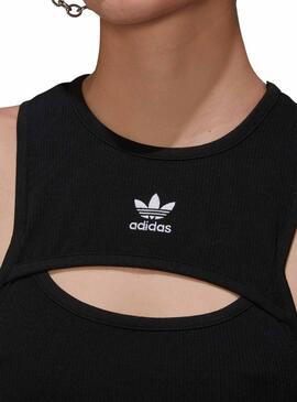Top Adidas Cut Out Nero per Donna