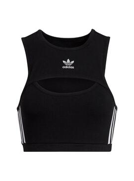 Top Adidas Cut Out Nero per Donna