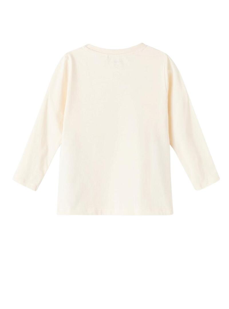 T-Shirt Name It Love Beige per Bambina