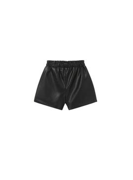 Short Mayoral Similpelle Nero per Bambina