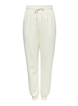 Pantaloni Only Cana Block Beige per Donna