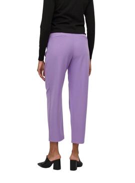 Pantaloni Vila Ashara Pinza Lila per Donna