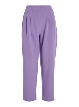 Pantaloni Vila Ashara Pinza Lila per Donna