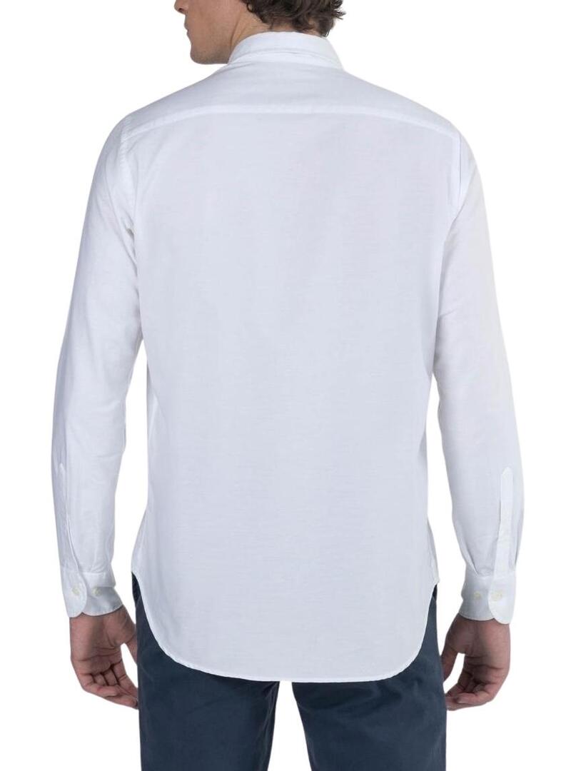Camicia El Pulpo Oxford Bianco per Uomo