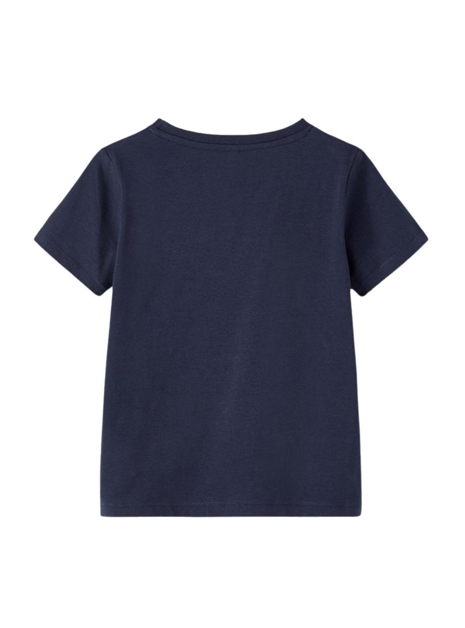 T-Shirt Name It Messaggio Smile Blu Navy Bambino