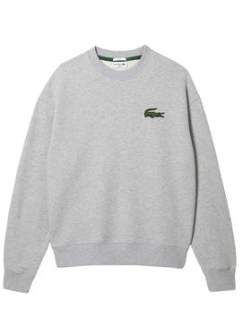 Felpa Lacoste Loose Fit Grigio per Uomo