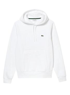 Felpa Lacoste Classic Fit Bianco per Uomo