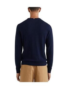 Pullover Tommy Hilfiger Pima Blu Navy per Uomo