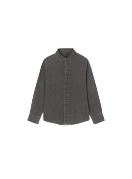 Camicia Mayoral Denim Manica Lunga Grigio per Bambino