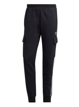 Pantaloni Adidas 3 Stri Cargo Nero per Uomo