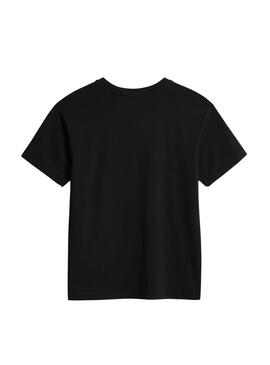 T-Shirt Napapijri S Box Nero per Donna