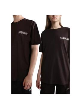 Maglietta Napapijri Hill SS Marrone Unisex