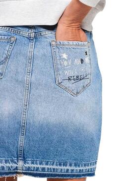 Gonna Superdry Denim Mini per Donna