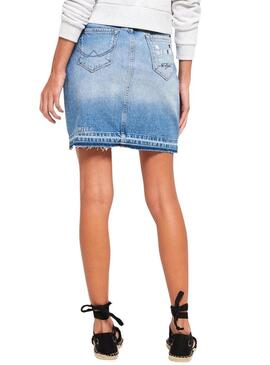 Gonna Superdry Denim Mini per Donna