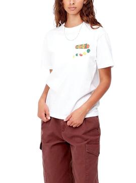 T-Shirt Carhartt Frolo Bianco per Donna