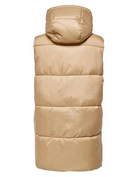 Gilet Only Demy Padded Camel per Donna