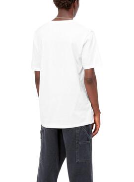 T-Shirt Carhartt Pocket Bianco per Uomo