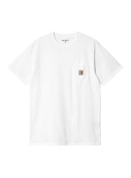 T-Shirt Carhartt Pocket Bianco per Uomo