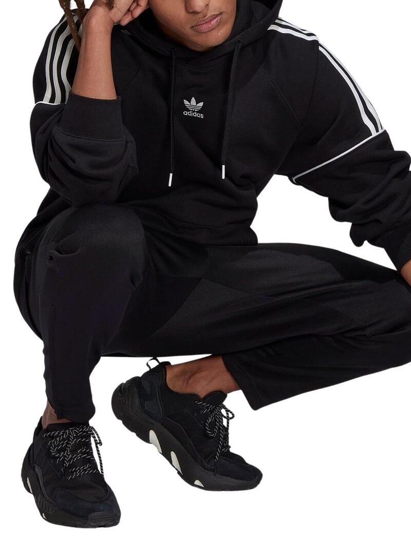 Felpa Adidas Rekive Cappuccio Nero per Uomo