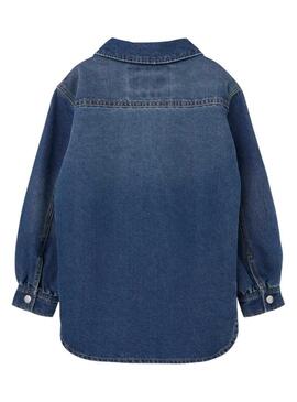 Overshirt Name It Star Denim Blu per Bambina