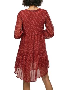 Vestito Pepe Jeans Eleonora Rosso per Donna