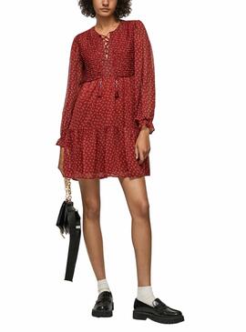 Vestito Pepe Jeans Eleonora Rosso per Donna