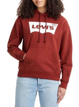 Felpa Levis Graphic Standard Bordeaux Donna