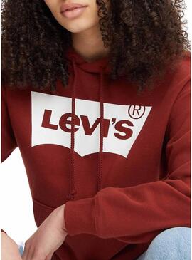 Felpa Levis Graphic Standard Bordeaux Donna