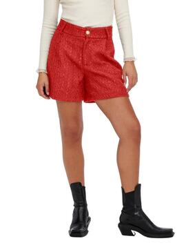 Short Only Kennedy Boucle Arancione per Donna