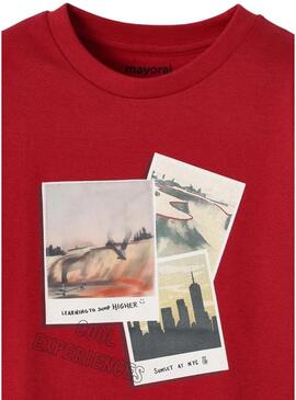 T-Shirt Mayoral Foto Rosso per Bambino