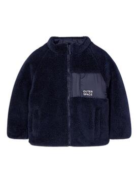 Giacca Mayoral Reversibile Shearling Blu Navy Bambino