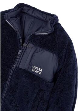 Giacca Mayoral Reversibile Shearling Blu Navy Bambino