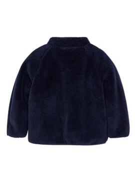 Giacca Mayoral Reversibile Shearling Blu Navy Bambino