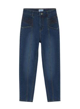 Jeans Mayoral Slouchy Blu Navy per Bambina