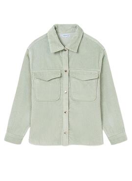 Overshirt Mayoral Velluto a Coste Verde per Bambina