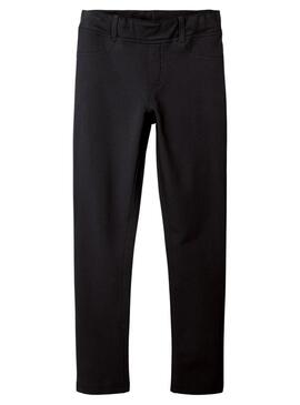 Pantaloni Name It Javi Solid Leggings Nero Bambina