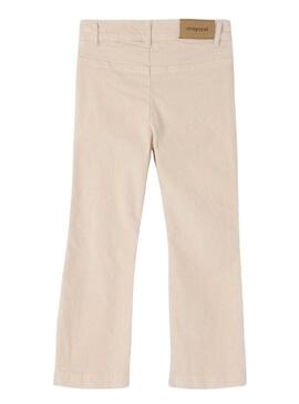 Pantaloni Mayoral Flared Fit Velluto a coste Beige per Bambina