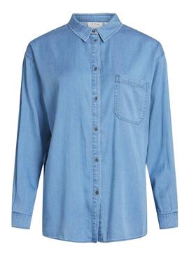 Camicia Vila Bista Oversize Blu per Donna