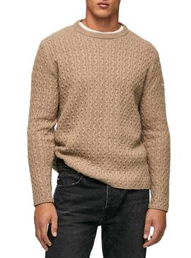 Pullover Pepe Jeans New Jules Beige per Uomo