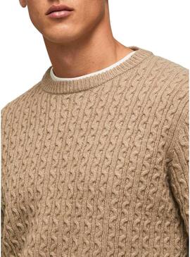 Pullover Pepe Jeans New Jules Beige per Uomo