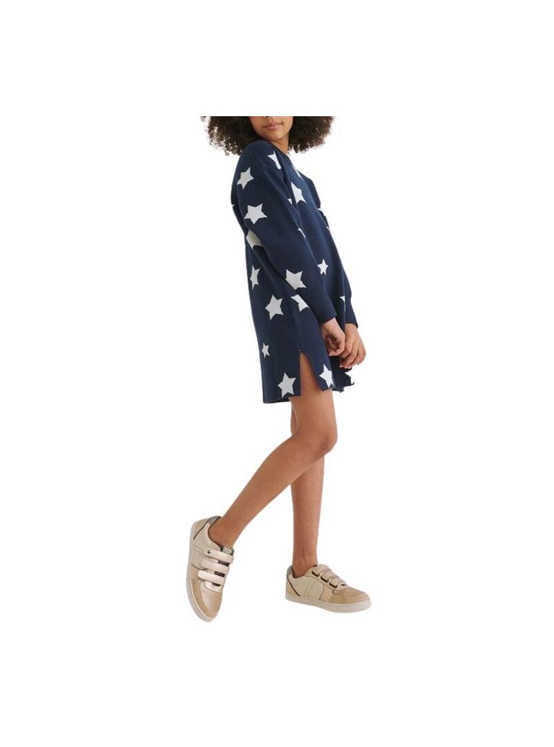 Vestito Mayoral Stelle Blu Navy per Bambina