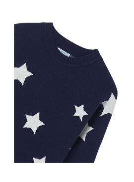 Vestito Mayoral Stelle Blu Navy per Bambina