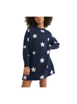 Vestito Mayoral Stelle Blu Navy per Bambina